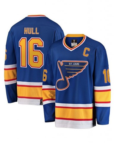 Men's Brett Hull Blue St. Louis Blues Premier Breakaway Retired Player Jersey $90.00 Jersey