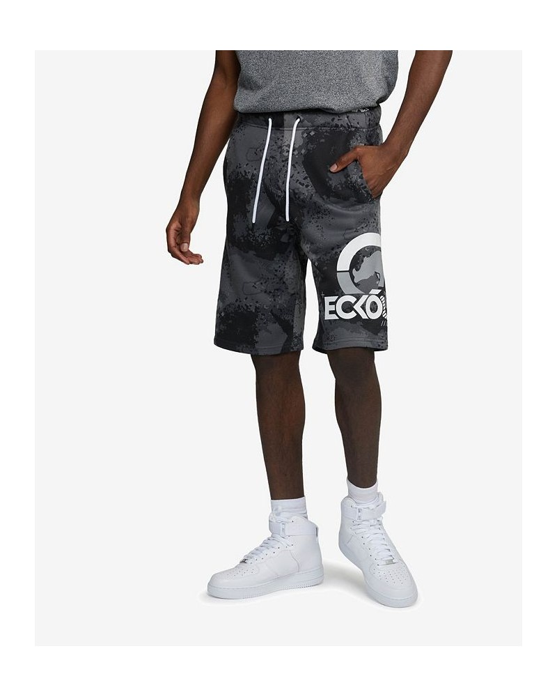 Men's Big and Tall Four Square Fleece Shorts Charcoal Gray $27.84 Shorts