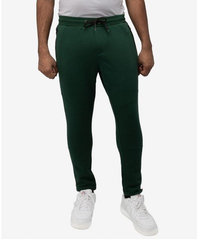 Men's Fleece Adjustable Ankle Drawstring Joggers Pants Green $19.60 Pants