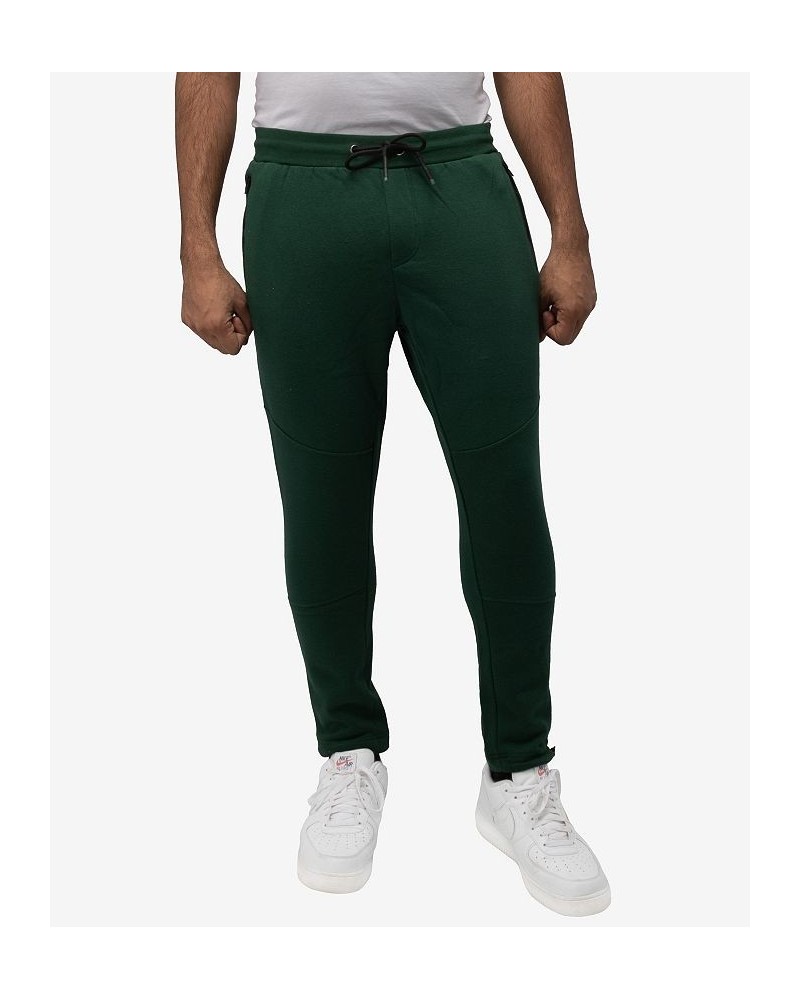 Men's Fleece Adjustable Ankle Drawstring Joggers Pants Green $19.60 Pants