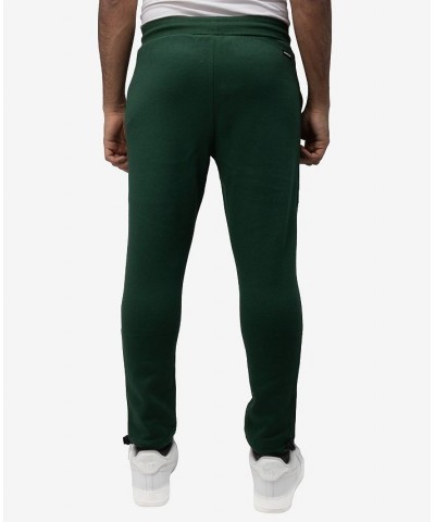 Men's Fleece Adjustable Ankle Drawstring Joggers Pants Green $19.60 Pants