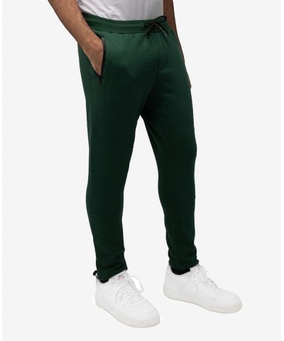 Men's Fleece Adjustable Ankle Drawstring Joggers Pants Green $19.60 Pants