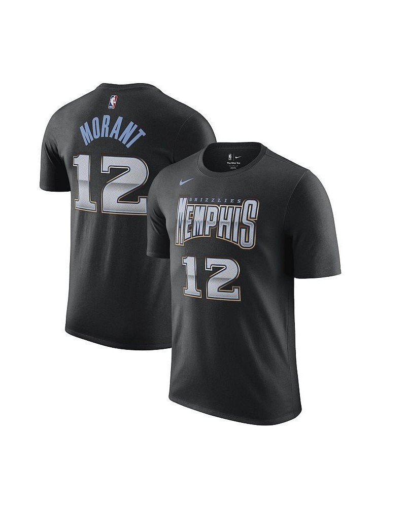 Men's Ja Morant Black Memphis Grizzlies 2022/23 City Edition Name and Number T-shirt $21.60 T-Shirts