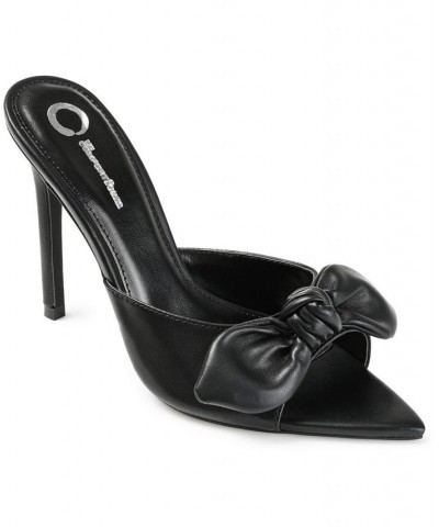 Women's Zelah Bow Stilettos Black $47.30 Shoes