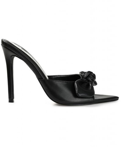 Women's Zelah Bow Stilettos Black $47.30 Shoes