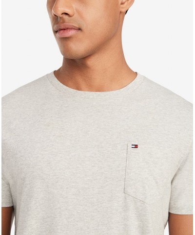 Men's Big & Tall Tommy Crew Neck Pocket T-Shirt Light Grey $24.18 T-Shirts