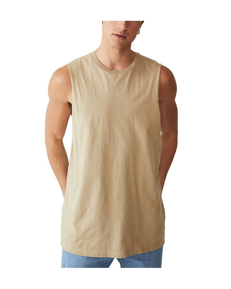 Men's Muscle Sleeveless Tank Top Tan/Beige $17.69 T-Shirts