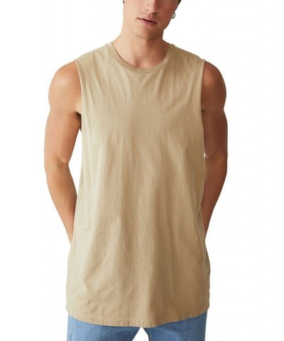 Men's Muscle Sleeveless Tank Top Tan/Beige $17.69 T-Shirts