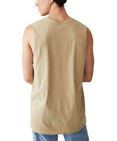 Men's Muscle Sleeveless Tank Top Tan/Beige $17.69 T-Shirts