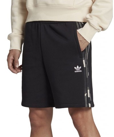 Men's Graphics Camo 3-Stripes Shorts Black $31.80 Shorts