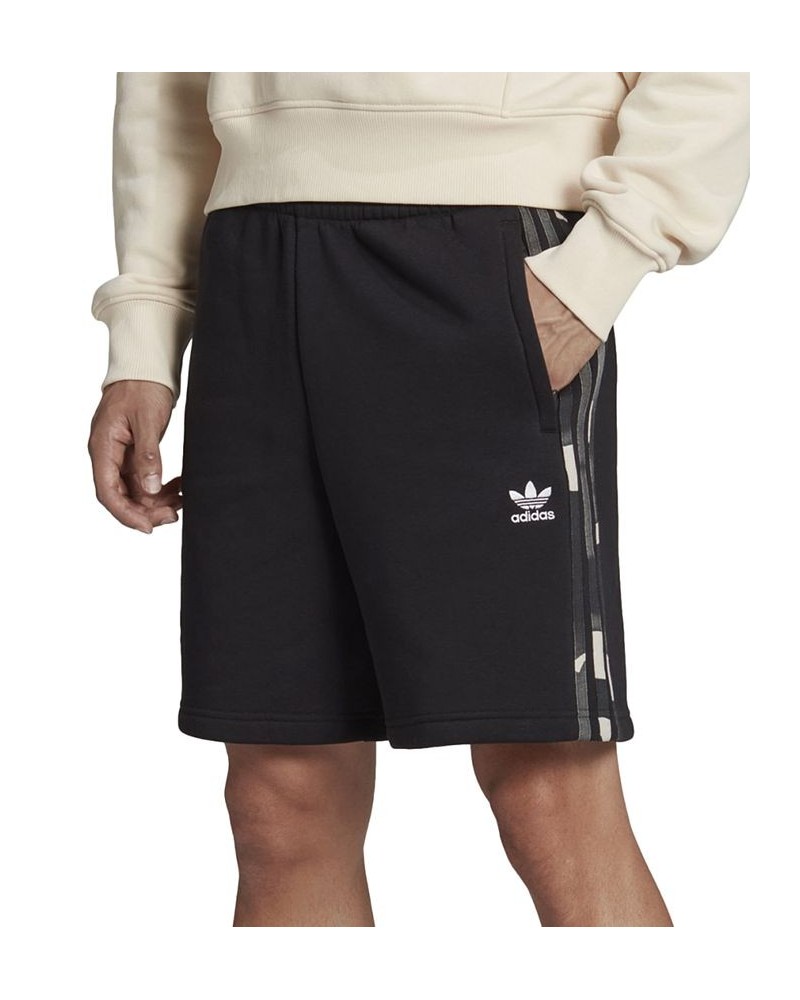 Men's Graphics Camo 3-Stripes Shorts Black $31.80 Shorts