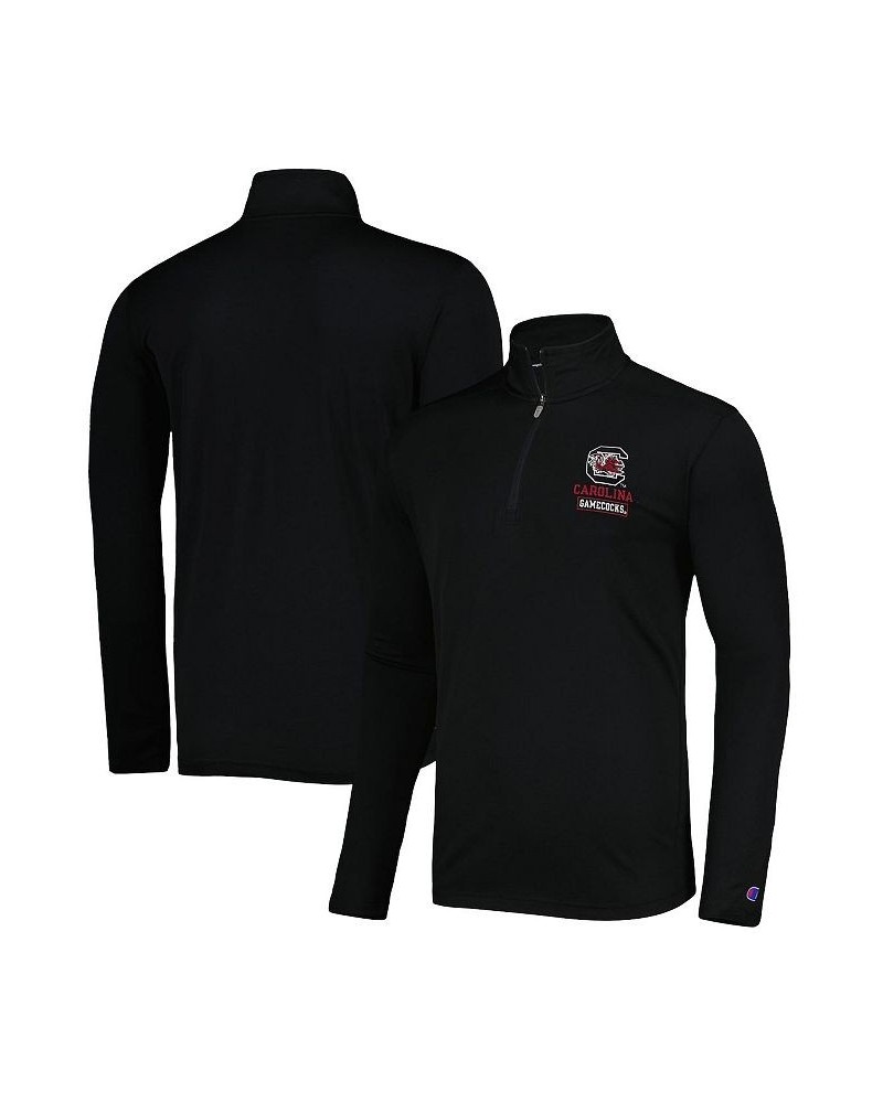 Men's Black South Carolina Gamecocks Textured Quarter-Zip Jacket $39.74 Jackets