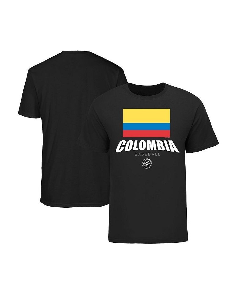 Men's Black Colombia Baseball 2023 World Baseball Classic Federation T-shirt $22.50 T-Shirts