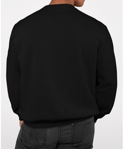 Men's Butterfly Word Art Crew Neck Sweatshirt Black $29.99 Sweatshirt