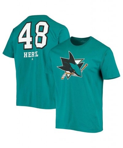 Men's Branded Tomas Hertl Teal San Jose Sharks Underdog Name and Number T-shirt $17.16 T-Shirts