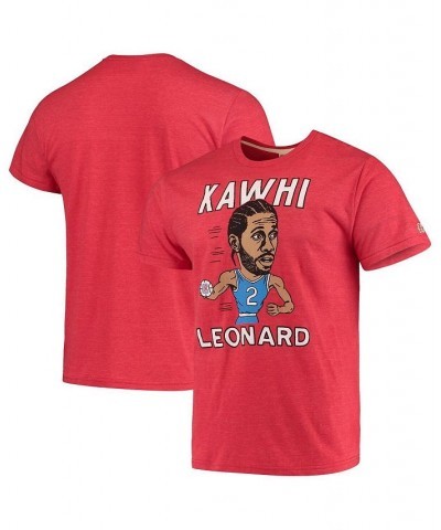 Men's Kawhi Leonard Red LA Clippers Caricature Tri-Blend T-shirt $19.32 T-Shirts