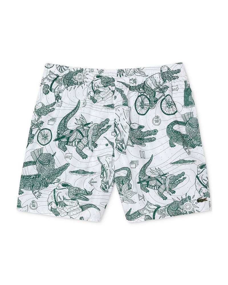 x Netflix Men's Crocodile-Print Swim Trunks Multi $43.05 Swimsuits