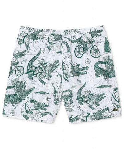 x Netflix Men's Crocodile-Print Swim Trunks Multi $43.05 Swimsuits