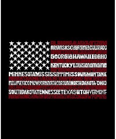 Men's 50 States USA Flag Word Art Short Sleeve T-shirt Gray $14.35 T-Shirts