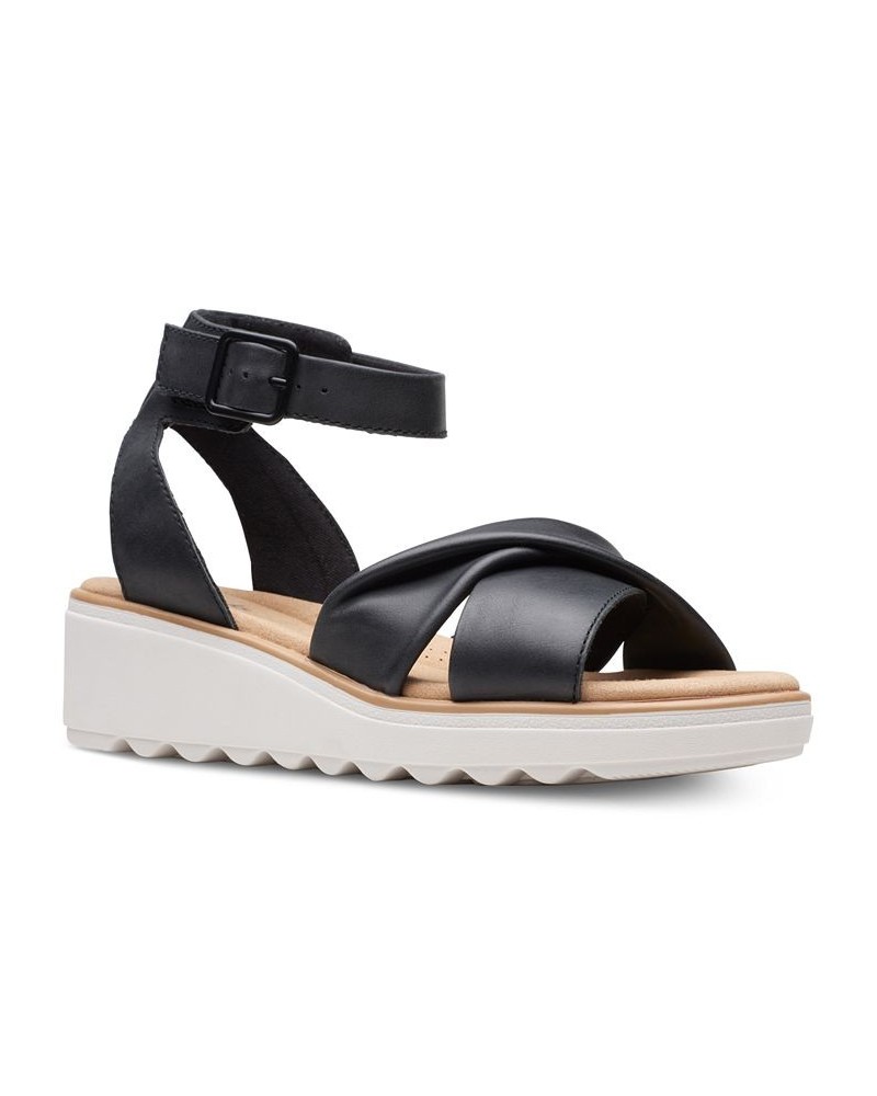 Women's Jillian Bella Ankle-Strap Platform Sandals Black $49.35 Shoes