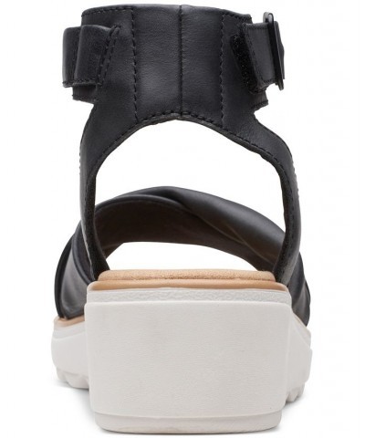 Women's Jillian Bella Ankle-Strap Platform Sandals Black $49.35 Shoes