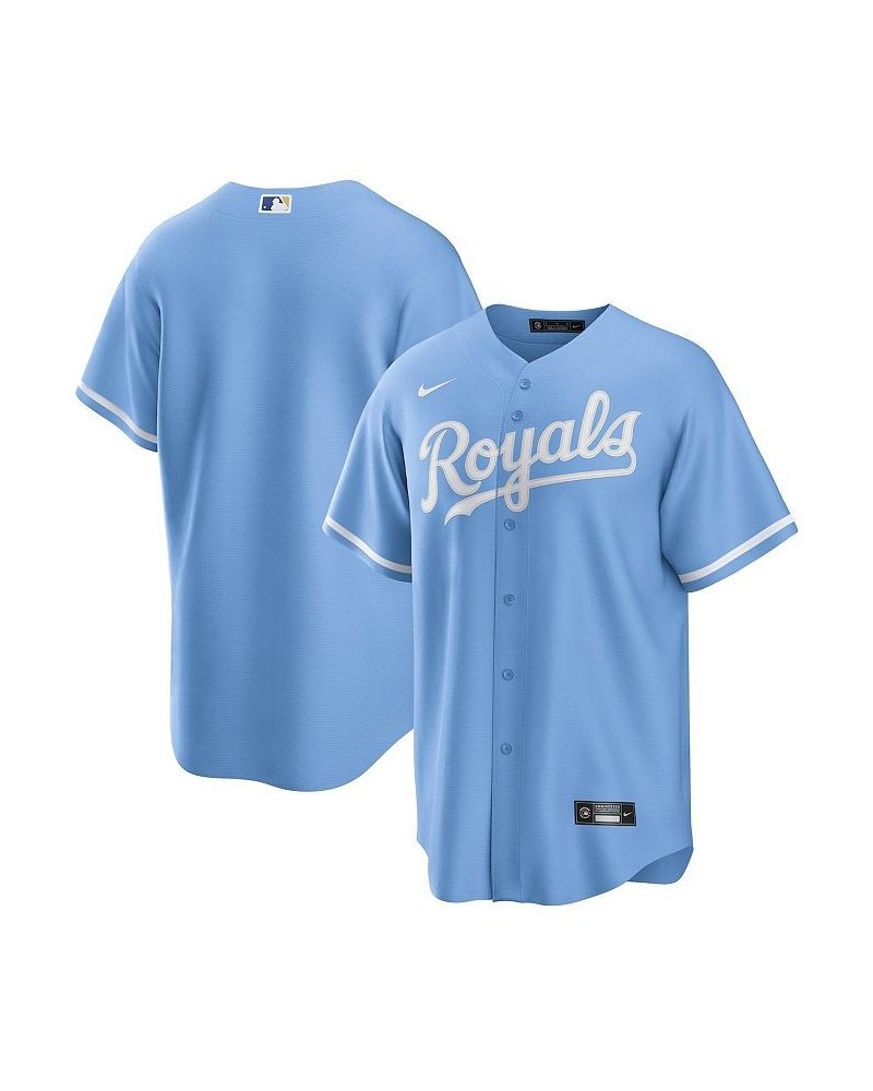 Men's Light Blue Kansas City Royals Alternate Replica Team Logo Jersey $62.50 Jersey