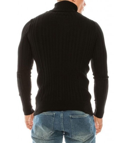 Men's Modern Ribbed Sweater Black $32.90 Sweaters