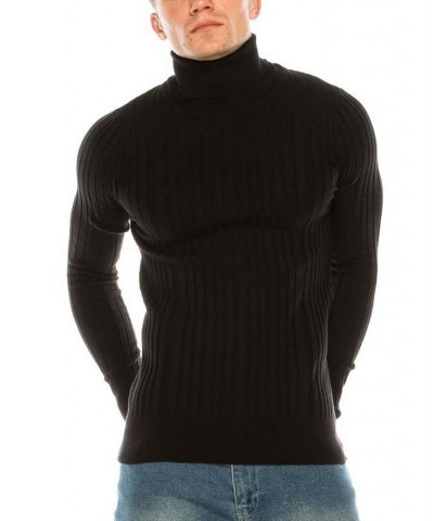 Men's Modern Ribbed Sweater Black $32.90 Sweaters