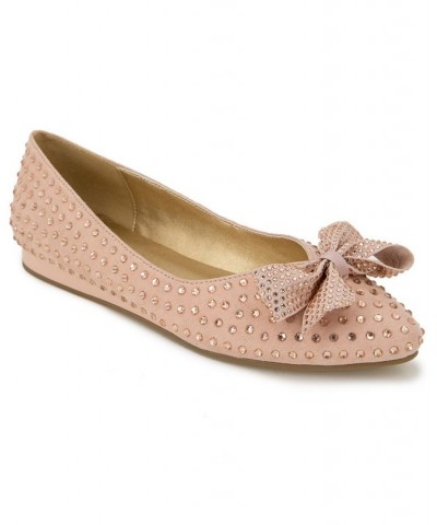 Lucie Jewel Bow Ballet Flats Tan/Beige $40.05 Shoes