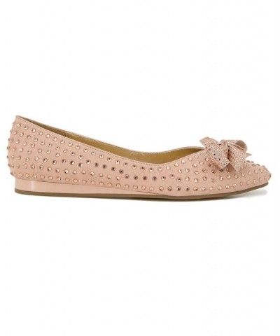 Lucie Jewel Bow Ballet Flats Tan/Beige $40.05 Shoes