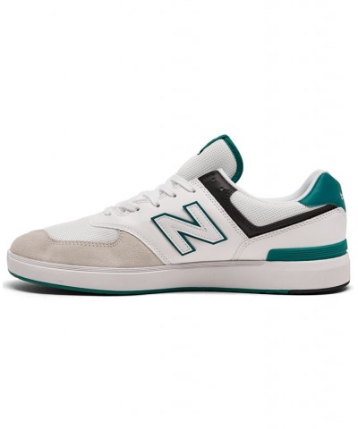 Men's CT574 Casual Sneakers White $45.60 Shoes