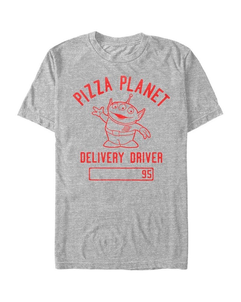 Disney Pixar Men's Toy Story Pizza Planet Delivery Driver, Short Sleeve T-Shirt Gray $19.24 T-Shirts