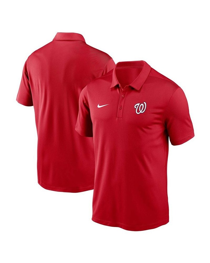 Men's Red Washington Nationals Team Logo Franchise Performance Polo $34.44 Polo Shirts