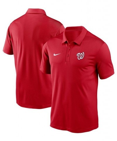 Men's Red Washington Nationals Team Logo Franchise Performance Polo $34.44 Polo Shirts