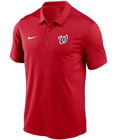 Men's Red Washington Nationals Team Logo Franchise Performance Polo $34.44 Polo Shirts