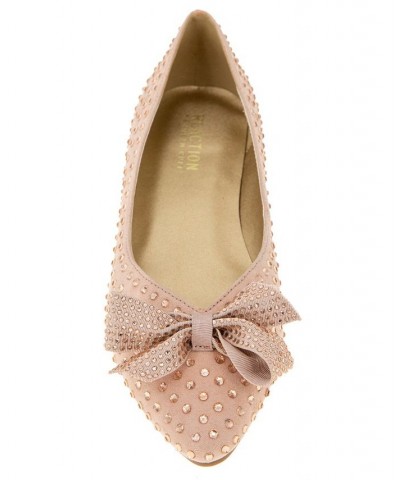 Lucie Jewel Bow Ballet Flats Tan/Beige $40.05 Shoes