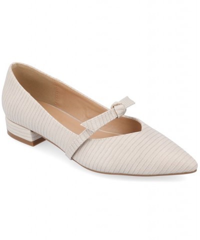 Women's Cait Flat Tan/Beige $48.59 Shoes