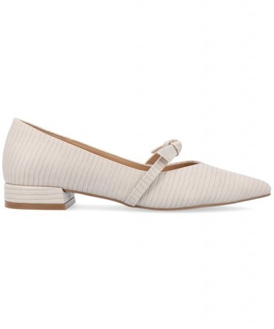 Women's Cait Flat Tan/Beige $48.59 Shoes