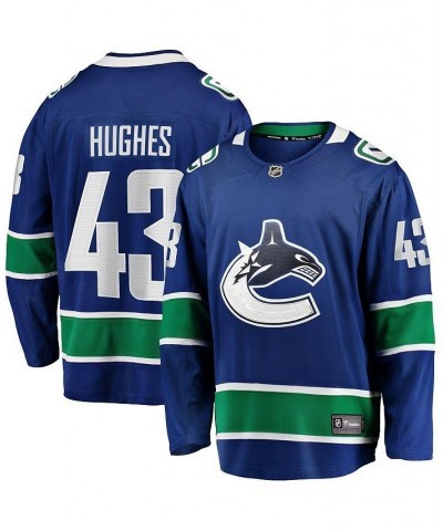 Men's Branded Quinn Hughes Blue Vancouver Canucks Home Premier Breakaway Player Jersey $83.25 Jersey