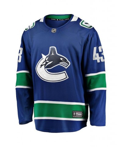 Men's Branded Quinn Hughes Blue Vancouver Canucks Home Premier Breakaway Player Jersey $83.25 Jersey