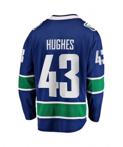 Men's Branded Quinn Hughes Blue Vancouver Canucks Home Premier Breakaway Player Jersey $83.25 Jersey