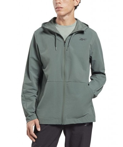 Men's Performance Woven Zip-Up Track Jacket Green $39.60 Jackets