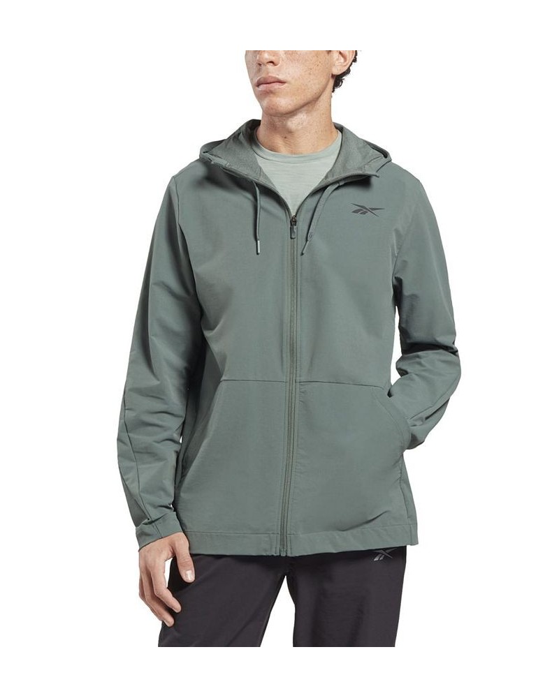 Men's Performance Woven Zip-Up Track Jacket Green $39.60 Jackets