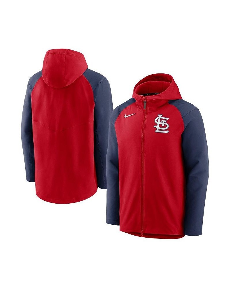 Men's Red, Navy St. Louis Cardinals Authentic Collection Performance Raglan Full-Zip Hoodie $44.29 Sweatshirt