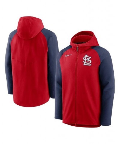 Men's Red, Navy St. Louis Cardinals Authentic Collection Performance Raglan Full-Zip Hoodie $44.29 Sweatshirt