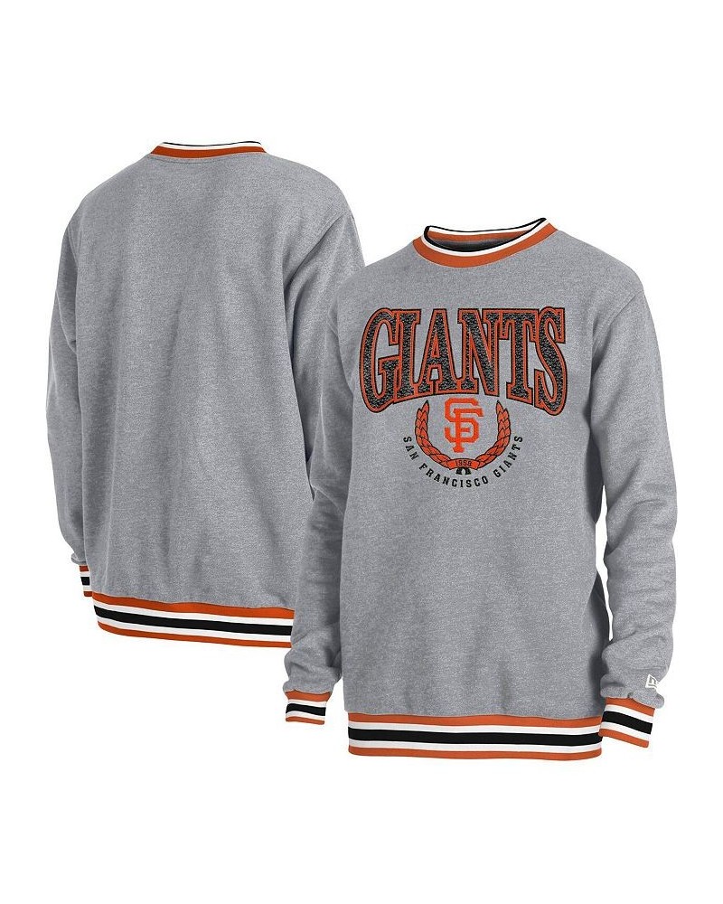 Men's Heather Gray San Francisco Giants Throwback Classic Pullover Sweatshirt $41.40 Sweatshirt