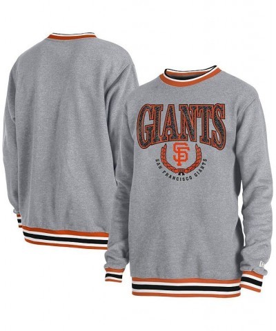 Men's Heather Gray San Francisco Giants Throwback Classic Pullover Sweatshirt $41.40 Sweatshirt