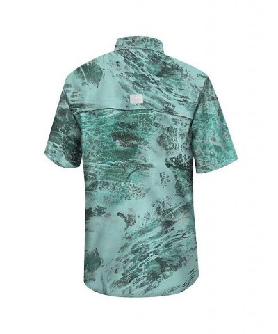 Men's Green Notre Dame Fighting Irish Realtree Aspect Charter Full-Button Fishing Shirt $32.25 Shirts