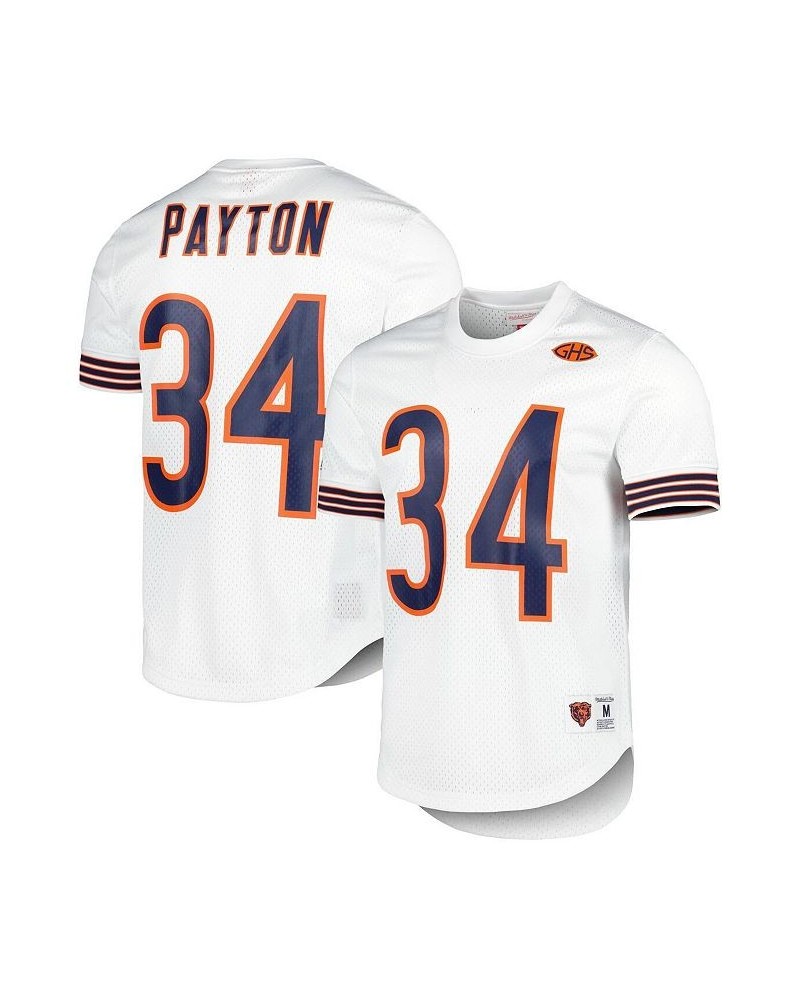 Men's Walter Payton White Chicago Bears Retired Player Name and Number Mesh Top $55.00 Jersey