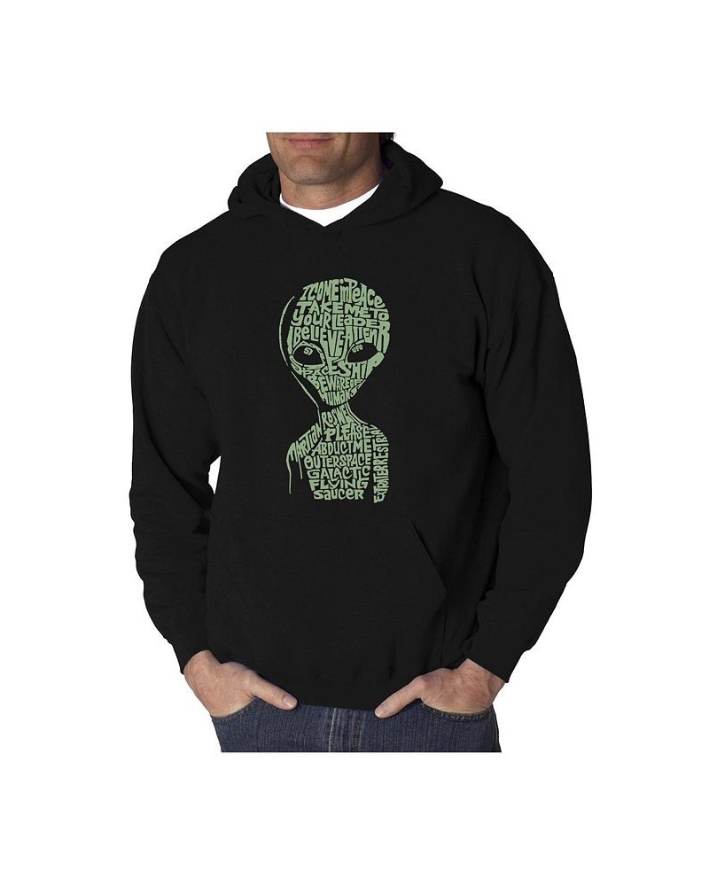 Men's Word Art Hoodie - Area 51 Black $33.59 Sweatshirt